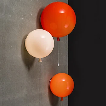 

White/Red/Yellow Creative lovely Balloom LED Ceiling Light for kids bedroom D25CM/D30CM balloon lamp for children balloon lights