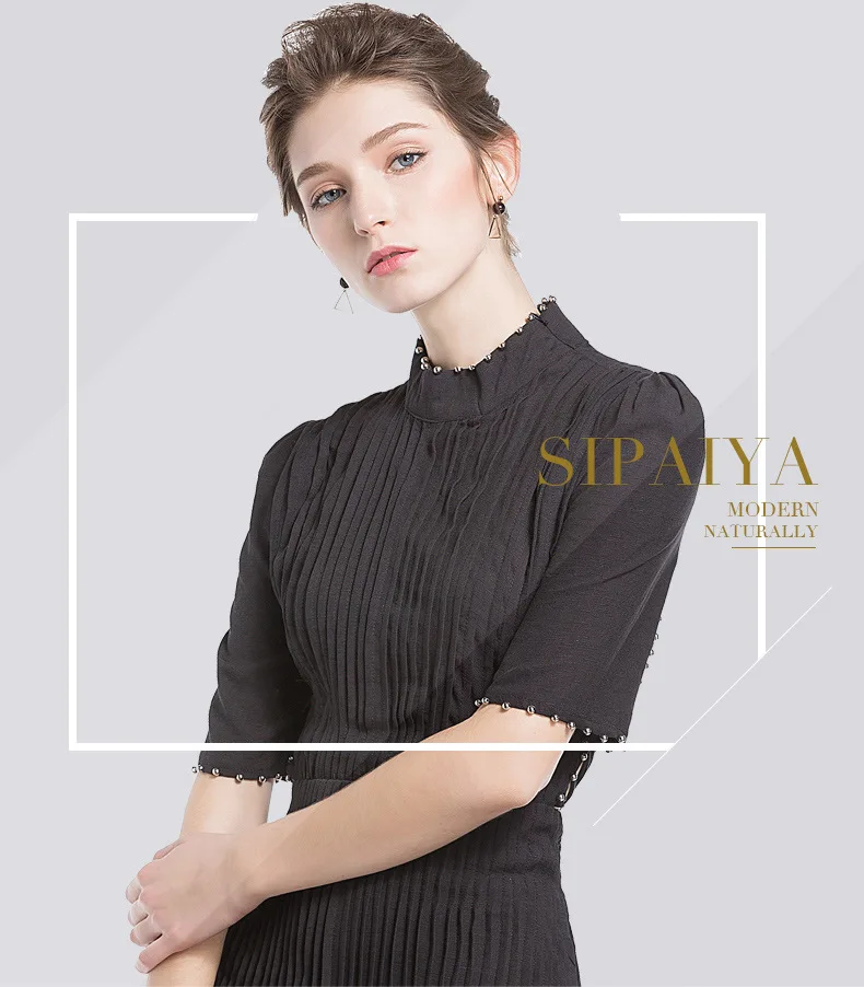  High Waist Pleated Dress (3)