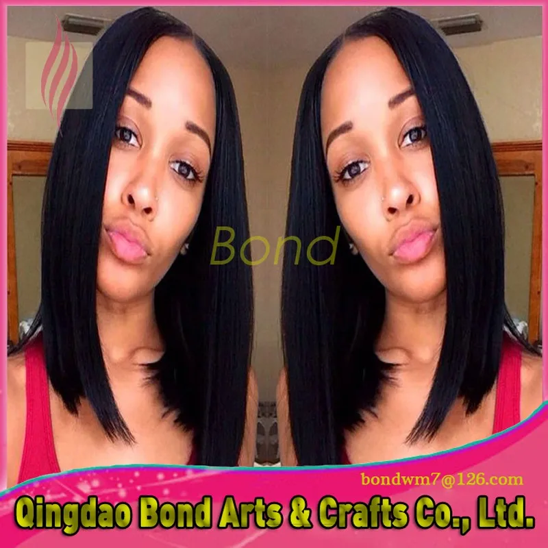 

Beauty Cheap Bob Wig Middle Part  Peruvian Hair Glueless Full Lace Wig& Front Lace Wig  Natural Color Free Shipping
