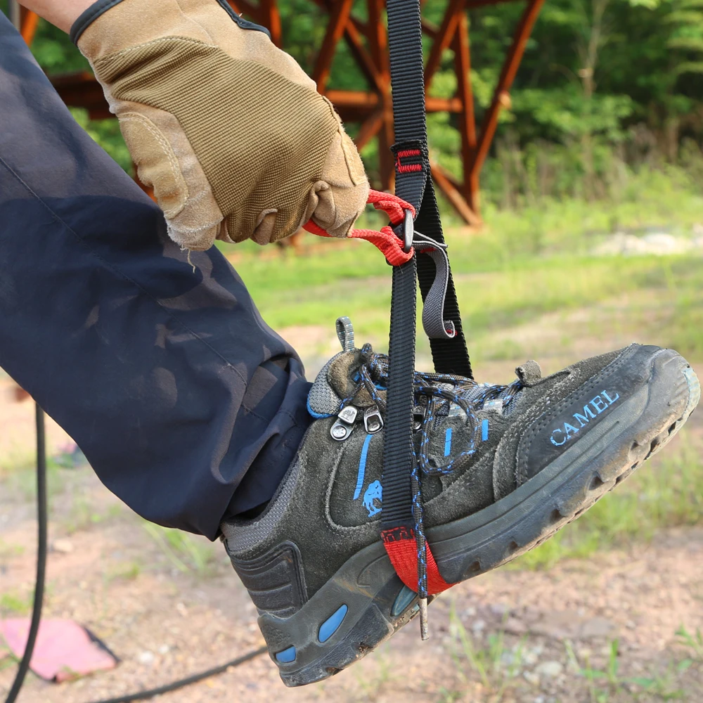 Professional Adjustable Webbing Foot Loop Climbing Polyester Foot Loop Ascender Belt Device Band Rock Climbing Equipment