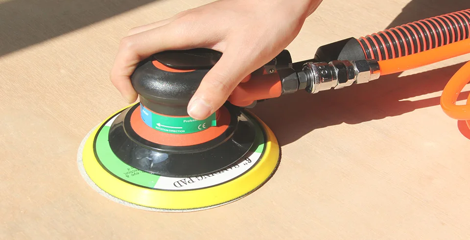 ar com vácuo 150mm lixadeira pneumática 6