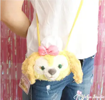 

candice guo! cute plush toy cartoon duffy friends cookie dog cook puppy soft crossbody bag coin bag birthday Christmas gift 1pc