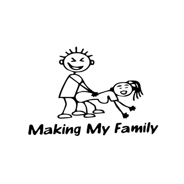 cool graphics making my family stick people decal funny car vinyl