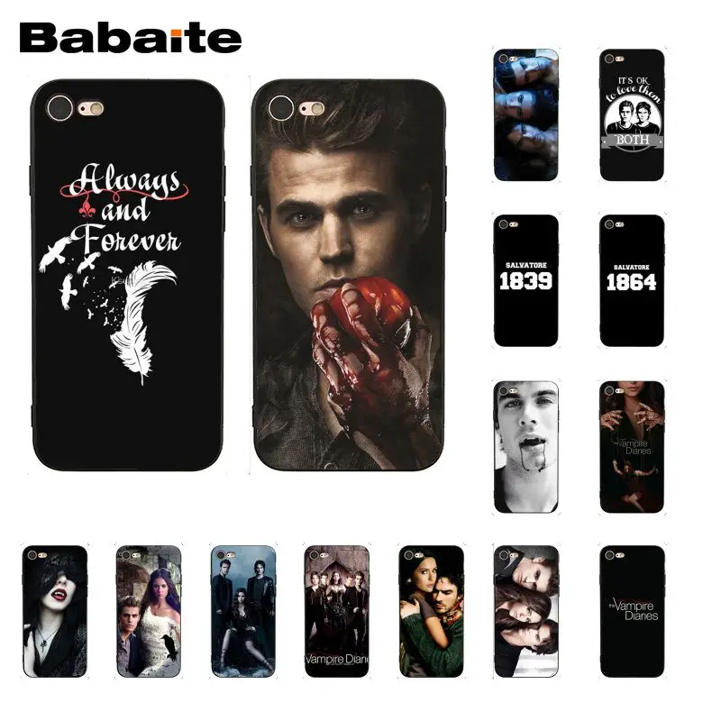 

Babaite The Vampire Diaries TPU black Phone Case Shell for iPhone 8 7 6 6S Plus X XS MAX 5 5S SE XR Fundas Capa