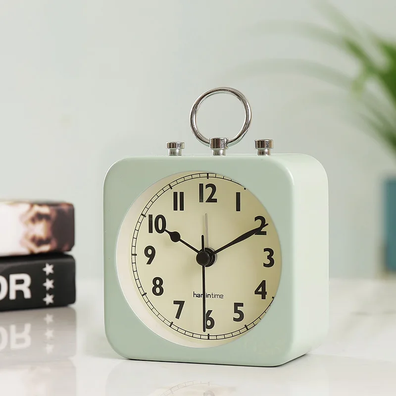 Table Top Watch Accessories Simple Children Alarm Clock Metal Alarm Clock Creative Student Dormitory Bed Mute