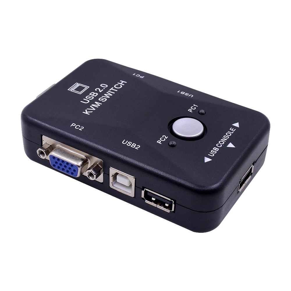 CHIPAL 10 шт. 2 Порты и разъёмы USB 0 kvm переключатель Switcher 1920*1440 VGA SVGA Splitter Box HUB Селектор