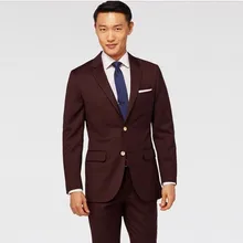 men suits for wedding brown suit for groom wear slim fit high quality custom made suit 2017 top sell