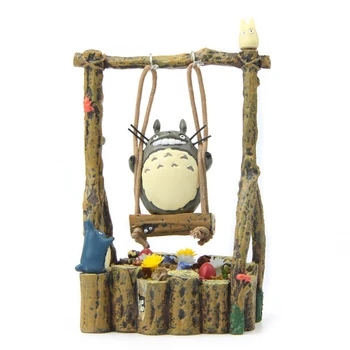 

1pcs My Neighbor Totoro Figure Totoro Swing Tree Resin Action Figure Toy Classic Model Toys for
