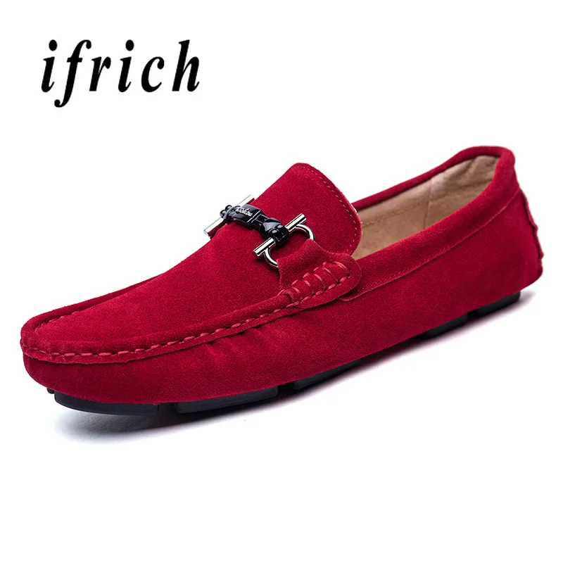 

Men Non-Slip Driver Shoes Suede Leather Mens Loafers Rubber Sole Slip On Walking Men Shoes Weight Light Casual Lazy Shoes Men
