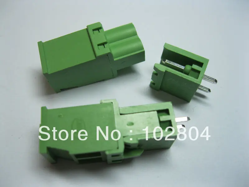 

10 Pcs Pitch 5.08A 5.08mm 2way/pin Straight-pin Screw Terminal Block Connector Pluggable Type 2EDCD-5.08A-2EDCR Green HOT Sale