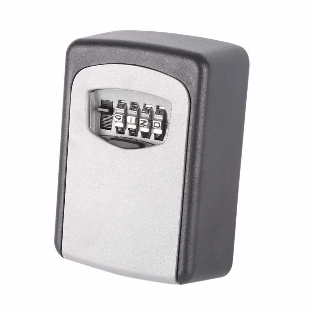 Image Useful Outdoor Safe Key Box Key Storage Organizer With 4 Digit Wall Mounted Combination Password Keys Hook Organizer Boxes