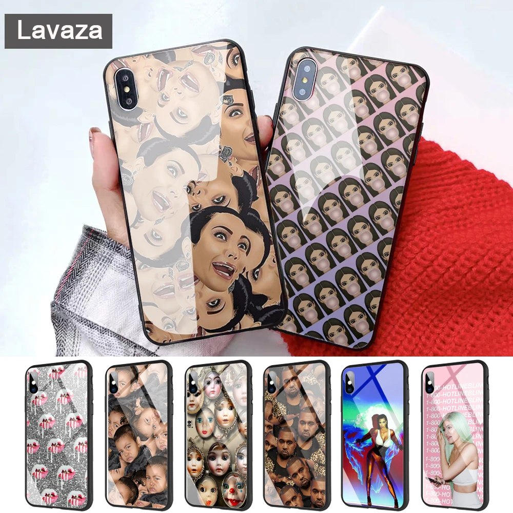 Стеклянный чехол для телефона Lavaza kanye west kim kardashian Apple iPhone 11 Pro XR X XS Max 6 6S 7 8 Plus 5 5S SE |