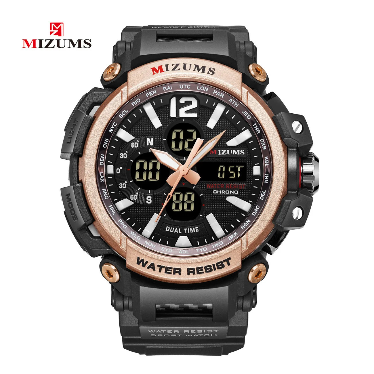 

Fashion Brand Sports Dual Display Quartz Watch Men LED Digital Clock Date Multifunction Military Wrist Watches Relogio Masculino