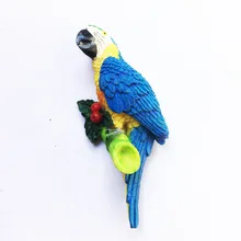 Lychee 3D Beazil Macaw магнит на холодильник креативные смоляные магниты и сувениры на холодильник Современное кухонное украшение для дома