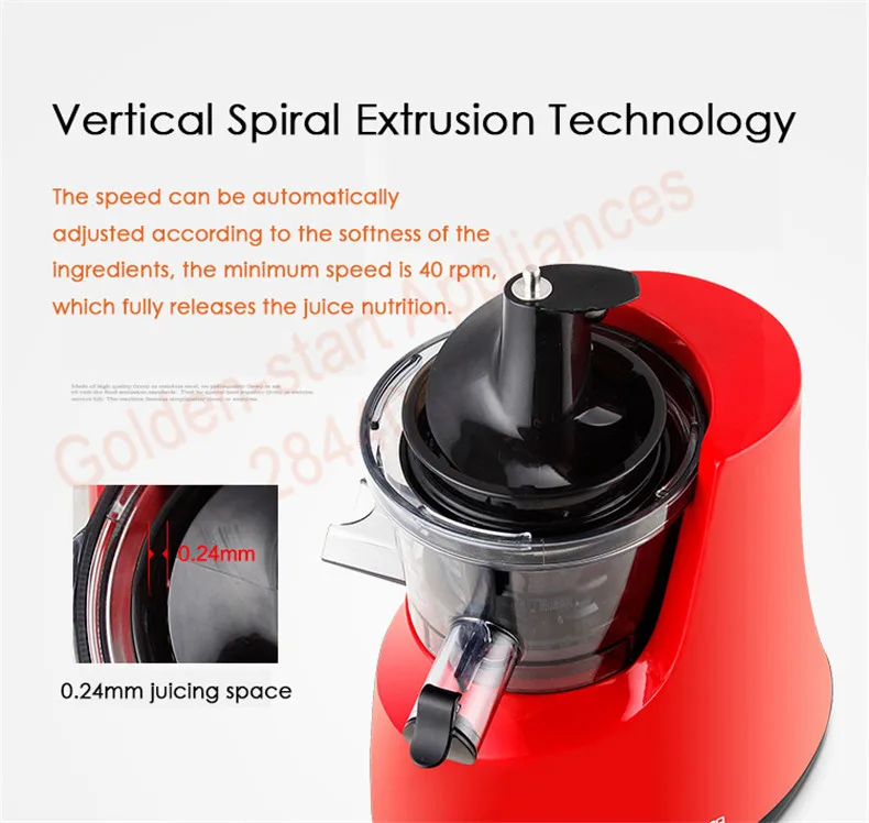 Cheap New Joyoung Household Juicer JYZ-V906 Large Caliber Slow Juice Maker Safety Material Fruit Vegetables Juice Extractor Machine 0