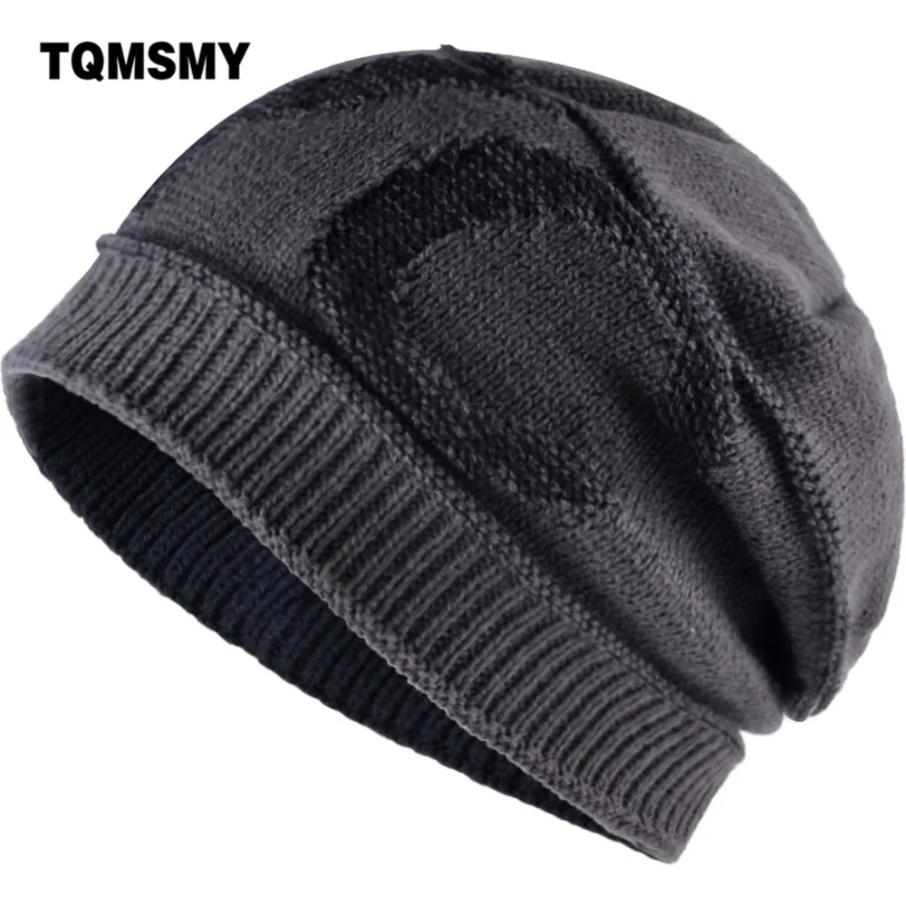 

TQMSMY Winter Warm Beanie Hats Men and Women Knitted inside Velvet Skullies Cap Letter Designer Gorros Bonnet Beanie Hat TMC02