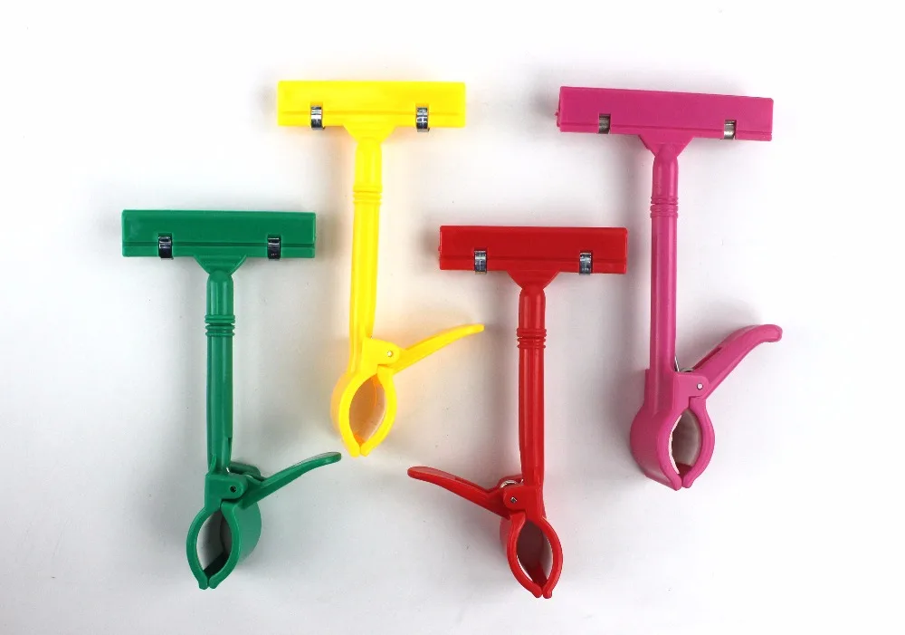 Sign Clip Pop Advertising Price Tag Name Card Display Clip Label Holder Shelf Talker Clamp Tube Picture Photo Note Memo Clip