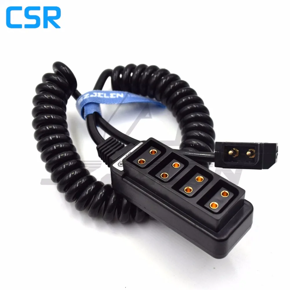 Tanie Nowy D dotknij męski na 4 Port P z kranu kobiet piasta Splitter do ARRI czerwony SONY zasilacz do kamery dystrybutora, fourway splitter