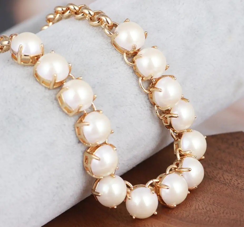 

CSxjd High Quality Copper Single Row Pearl Necklace