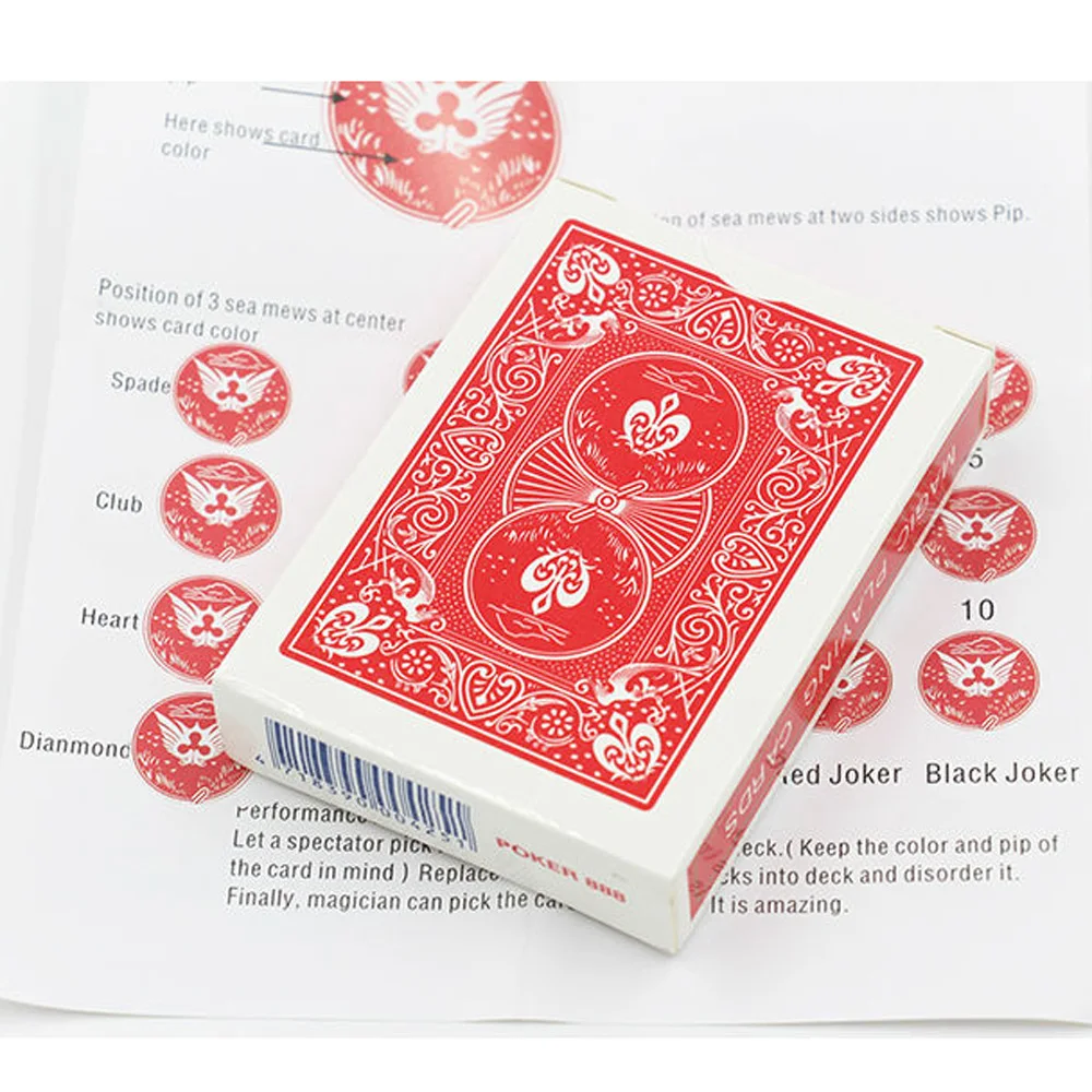 

1pcs Marked Poker Cards Magic Props Include English Paper Instruction Close up Street Magic Tricks Magician Gimmick