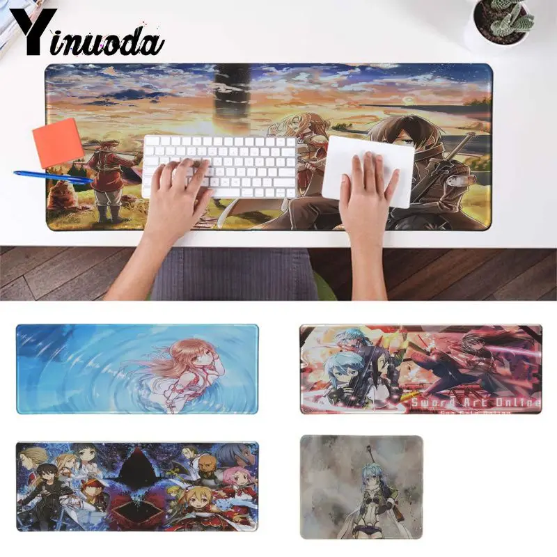 

Yinuoda japan Anime Sword Art Online SAO Keyboards Mat Rubber Gaming mousepad Desk Mat Laptop Computer Mat Large Mat pad mouse