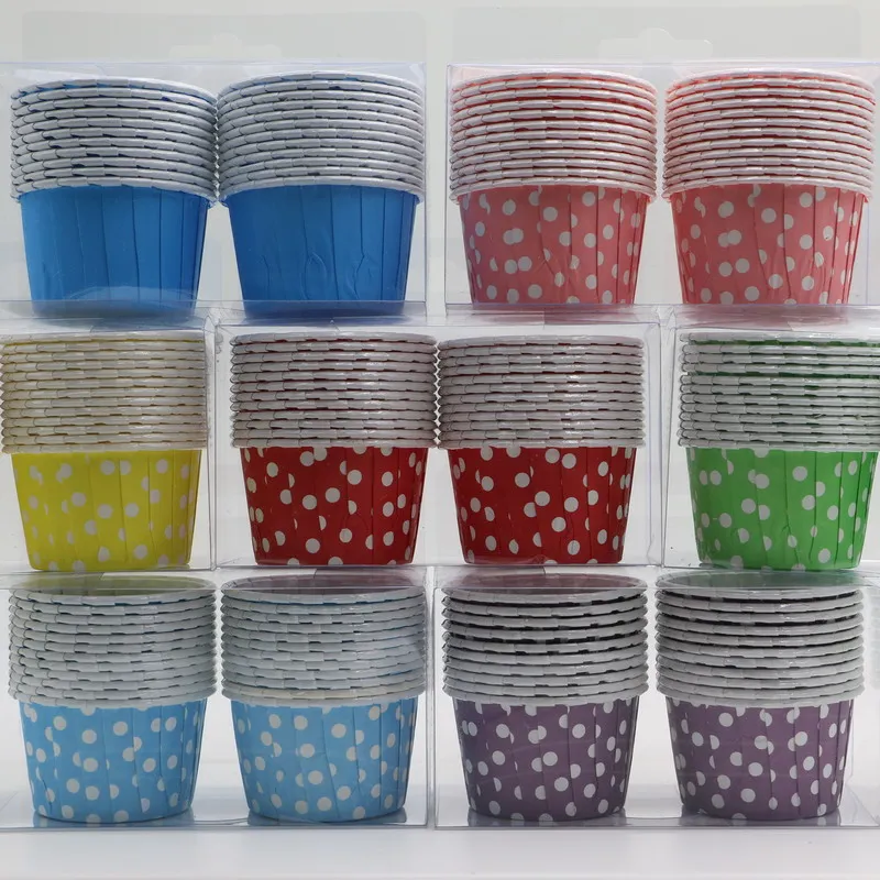24pcs/lot PVC 1bag Kitchen Cupcake Cases 4.4X3.5cm Paper Cake Cup
