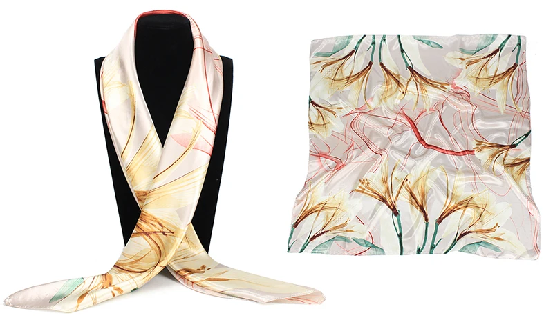 O CHUANG женский модный Шелковый шарф 90*90 см S платок люксовый бренд качество платки квадратные шали и Обертывания шейный платок