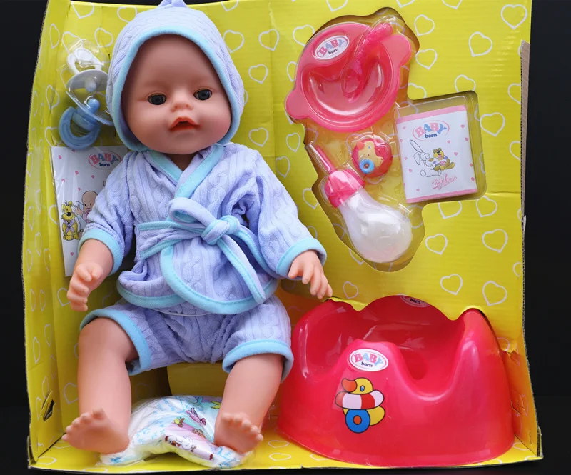 

[Top] 35cm Russia Newborn baby doll Can Blink Weep Cry Drink Milk Screaming Pee Soft Reborn bathrobe Baby Dolls model girl gift