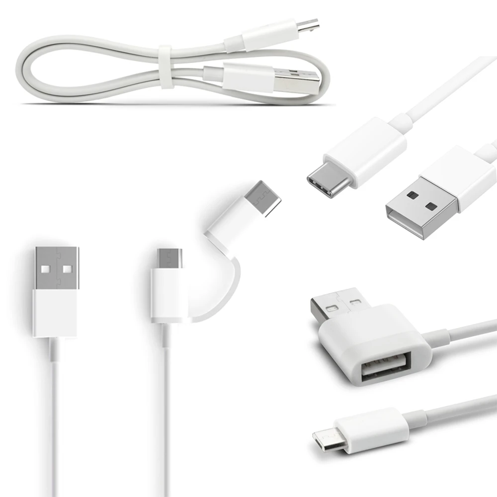 Hasil gambar untuk ORIGINAL XIAOMI 2in1 Data Cable Micro USB and USB Type-C 30CM