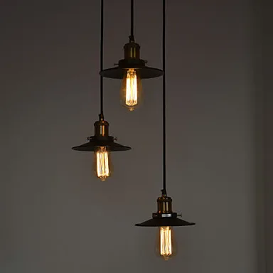 Edison Bulb Retro Loft Style Vintage Pendant Light Lamp With 3 Lighting,Lustre De Sala Lamparas Colgantes