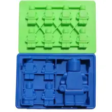 200 шт./лот Mixorder робот/блоки силиконовые формы льда Ice лоток торт плесени робот Мороженое ванны силиконовые шоколадный фондан плесень