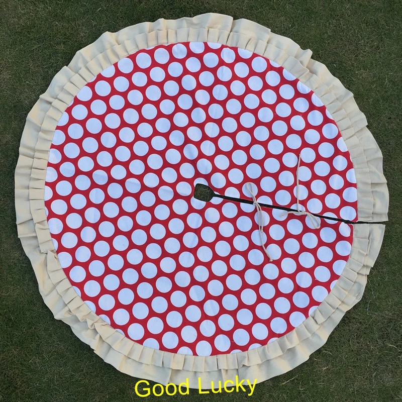 

1 piece 4 styles ruffled tree skirt Christmas decoration polka dot chevron monogram personalize Newlywed Christmas tree skirt