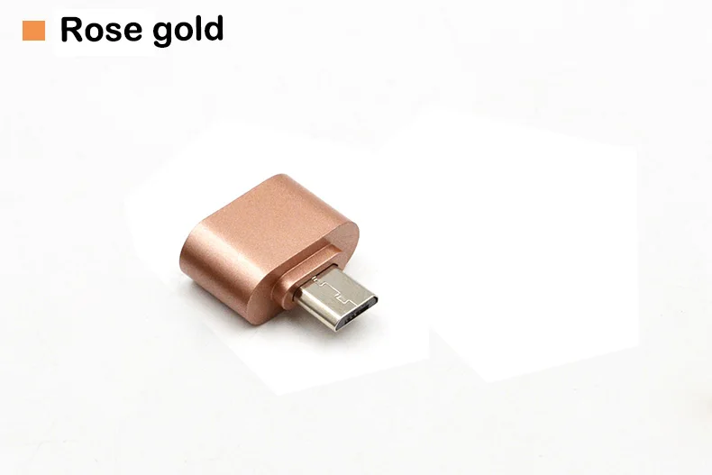 Micro USB OTG адаптер для Xiaomi Redmi Note 5 6 Pro Micro USB разъем для samsung планшета Android USB 2,0 OTG конвертер - Цвет: Rose gold