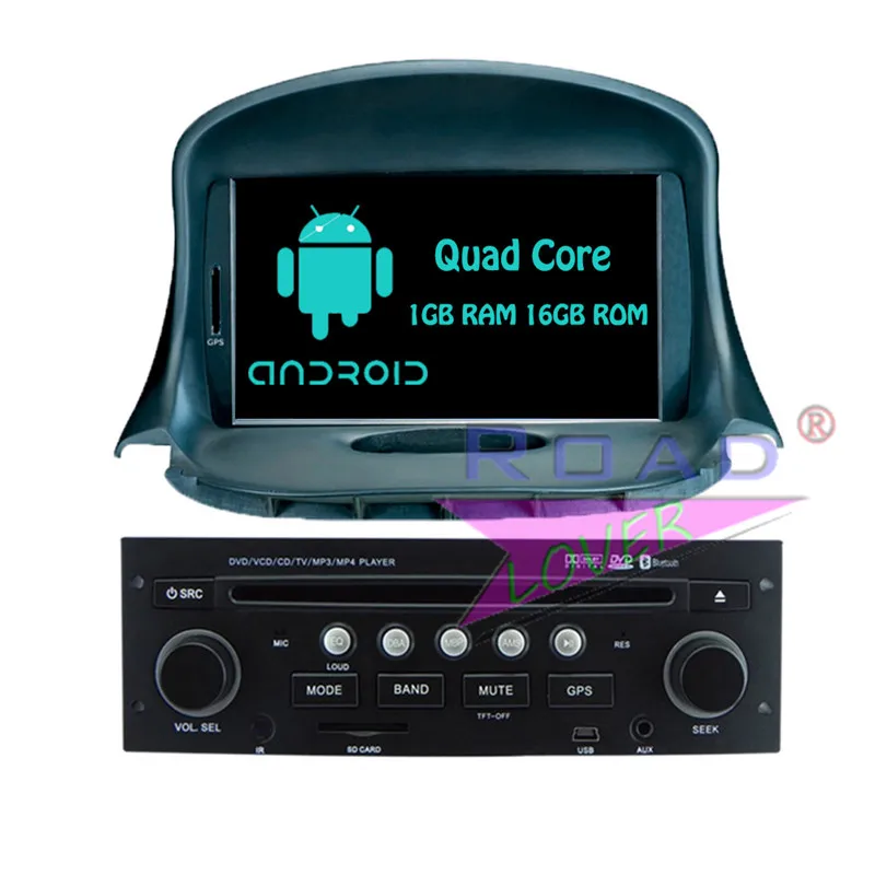 Roadloevr Android 6 0 Автомобильный ПК DVD плеер медиацентр для Peugeot 206 Стерео GPS навигация