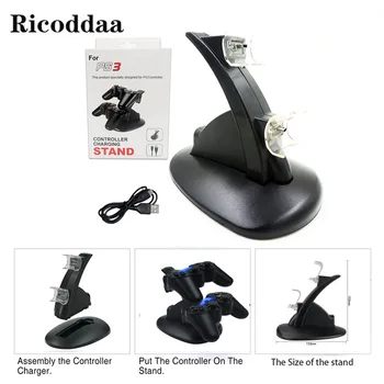 

For PlayStation 3 Controller Charger 2 in 1 Dual Charging USB Charge Dock Stand Charger For PS3 Controle Gamepad Accessories