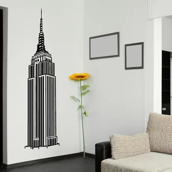 

New York landmark Empire State Building vinyl wall decal office university dormitory living room home decoration wall decal CS18