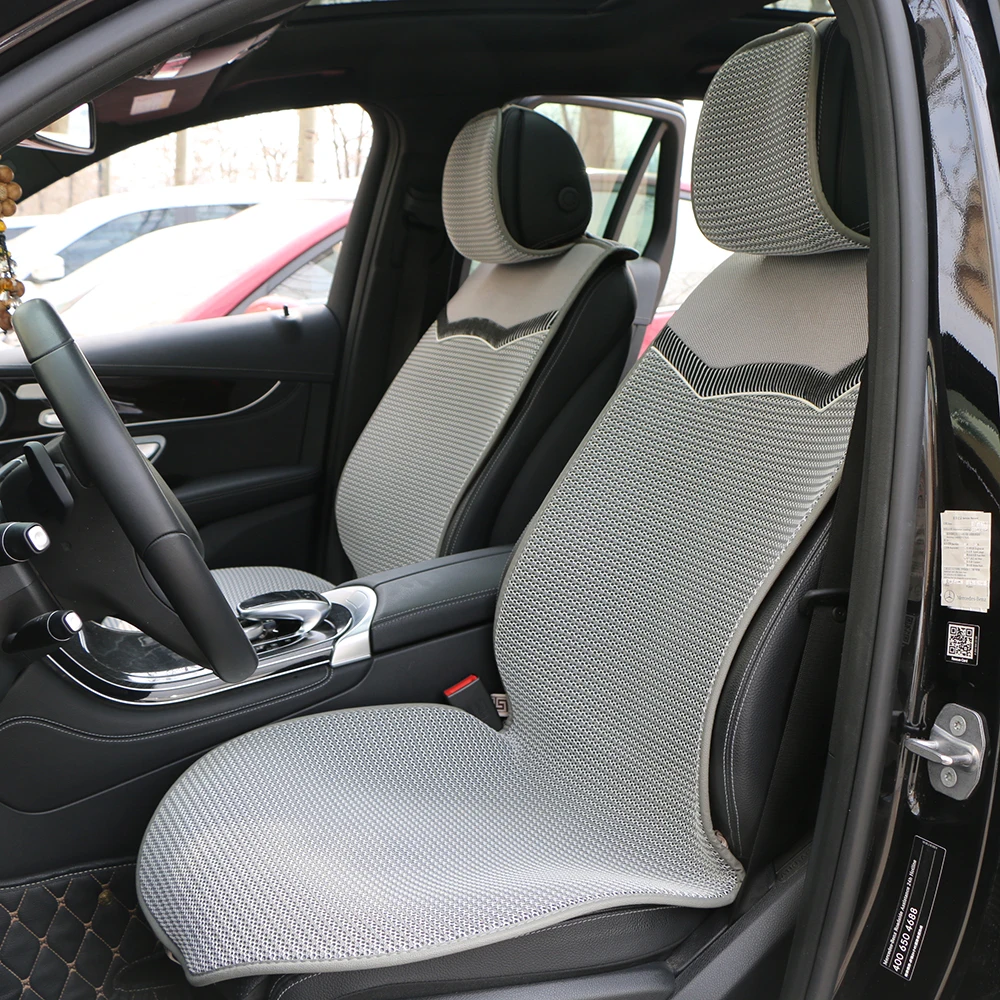 3D из сетчатого материала сиденья колодки для легковых автомобилей дышащий плащ Авто летом прохладно один передних сидений Подушка для защиты внутренней отделки автомобиля