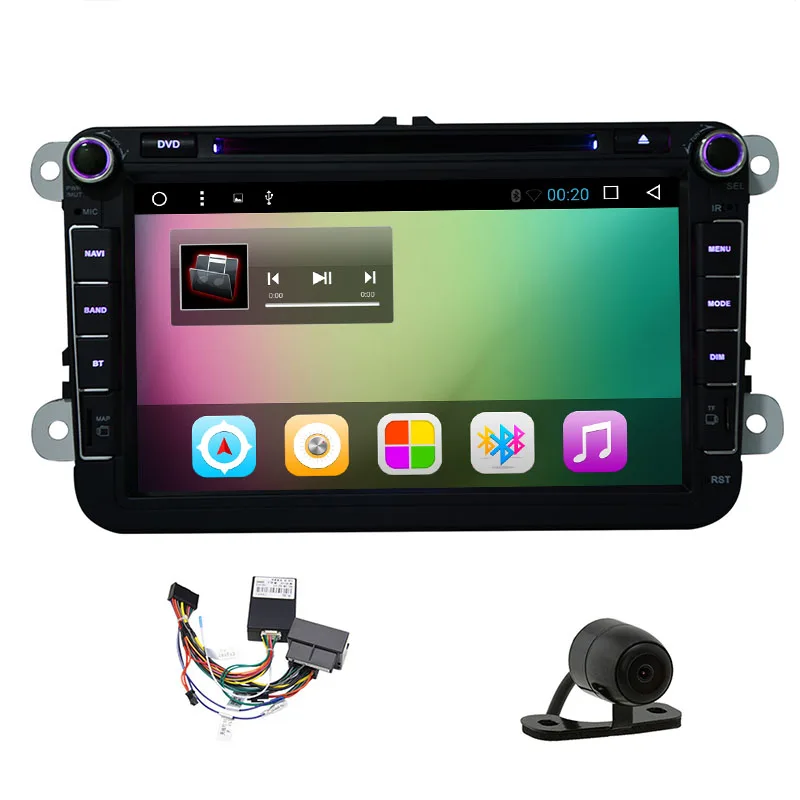 

FREE SHIPPING Android 2Din Car DVD Player for VW Golf mk6 5 Polo Jetta Tiguan Passat B6 5 cc for skodaoctavia fabia miralink obd