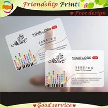 Пластиковый прозрачный ПВХ визитная карточка односторонняя печать-прозрачная карточка матовые лица 0,36 мм