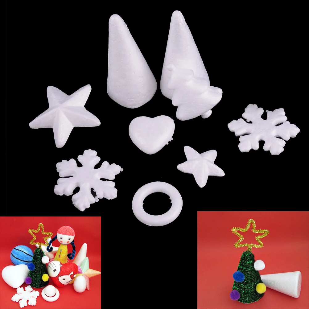1Pcs 2-11.5CM Christmas Tree Ornaments Modelling Polystyrene Styrofoam Foam Ball For Natal Toy Decorations Home | Дом и сад