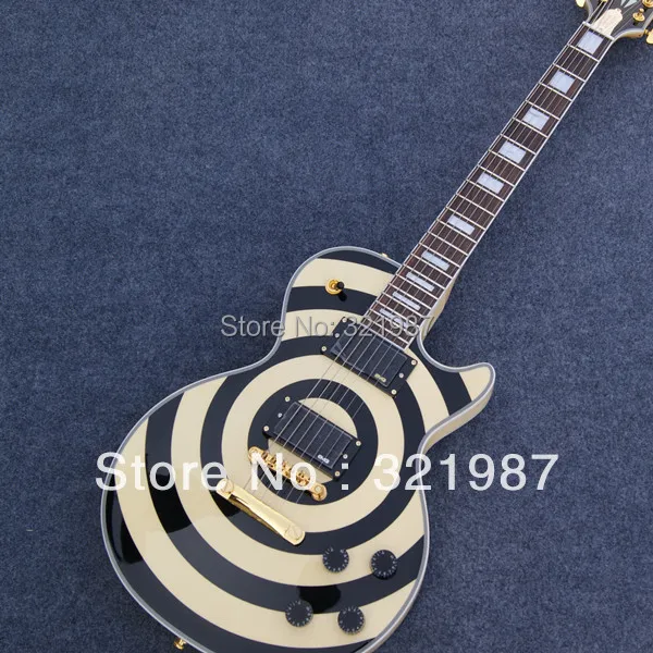 Cheap HOT SELL Guitar black+yellow style Electric Guitar