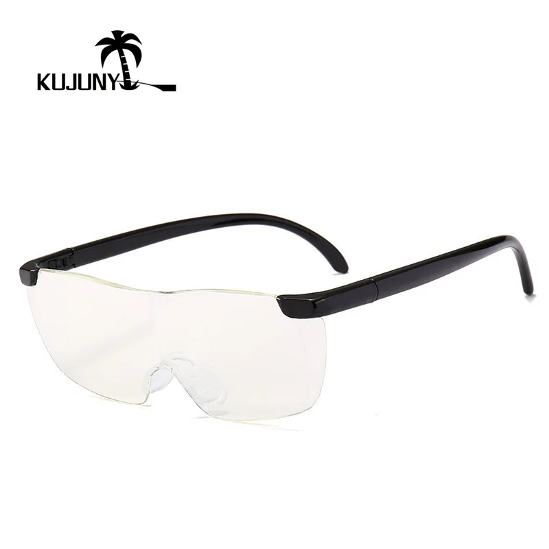 Kujuny Zoom In 1.6 Times +250 Degrees Reading Glasses Big Vision