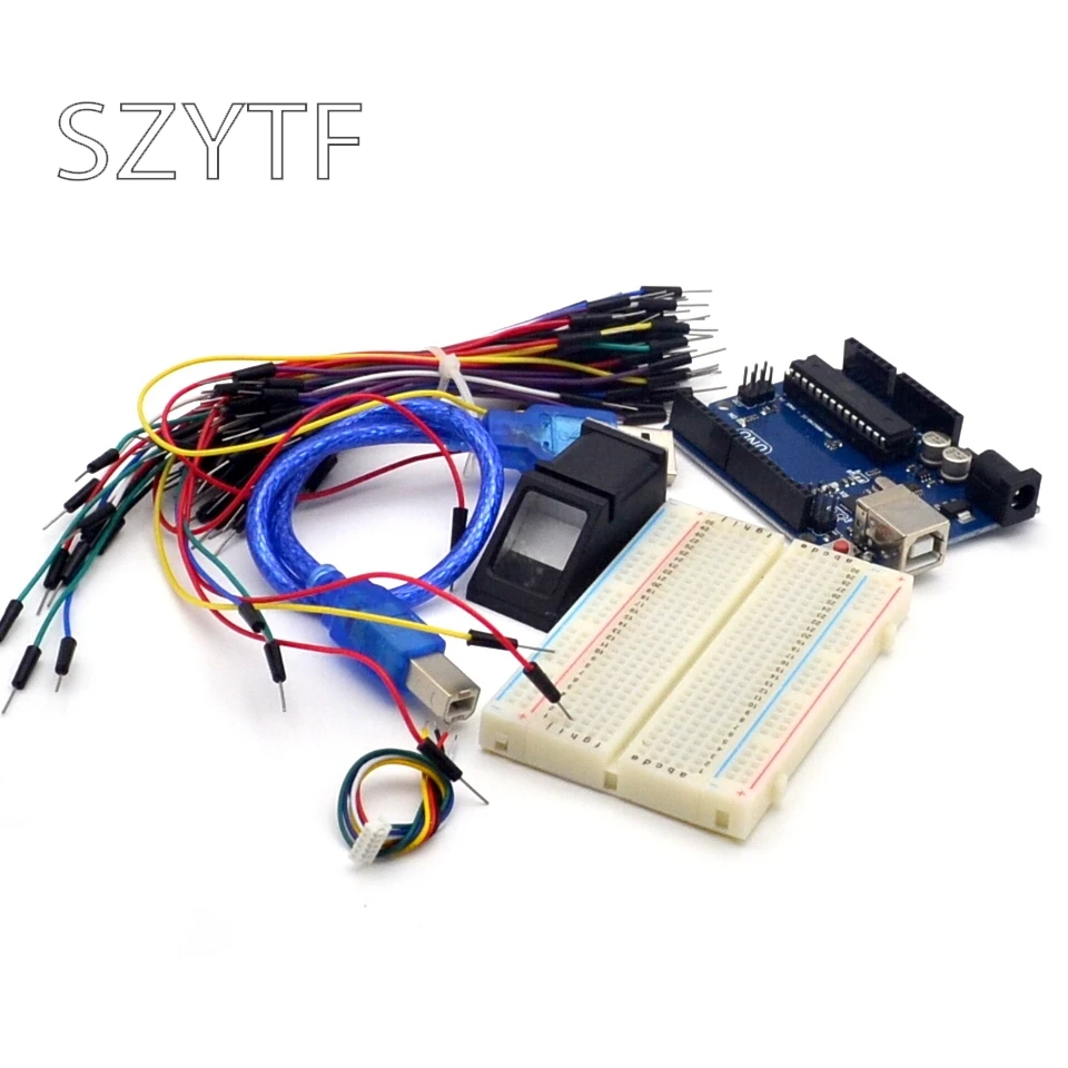 

Fingerprint Module Optical fingerprint sensor + 1pcs UNO R3 ATMEGA16U2 with usb cable + breadboard diy
