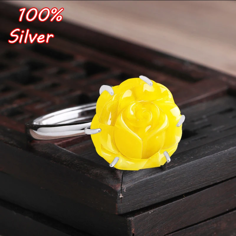 

925 Sterling Silver Adjustable Ring Blanks 12mm-15mm Flower Cabochon Rings Settings Findings for Jewelry Making