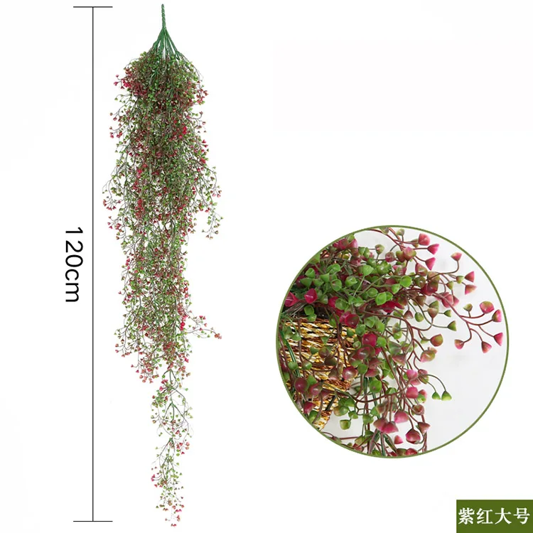 CHENCHENG искусственное растение Плющ лист настенный зеленые растения-гирлянды искусственная Виноградная лоза листва для дома Рождество свадебное украшение - Цвет: 05