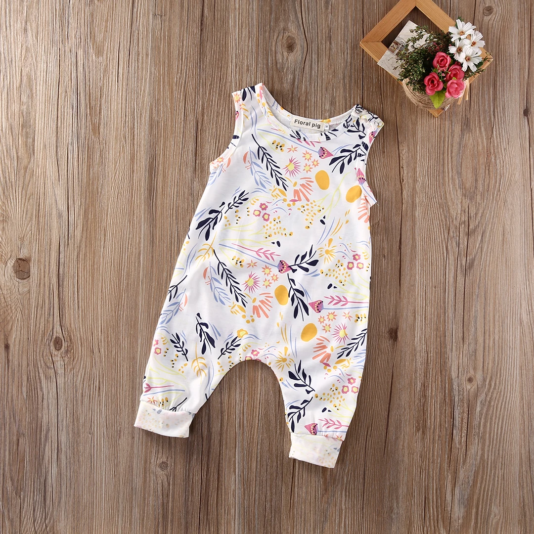 Newborn Kids Baby Infant Girl Cloting Cotton Pattern Baby Girl Romper ...