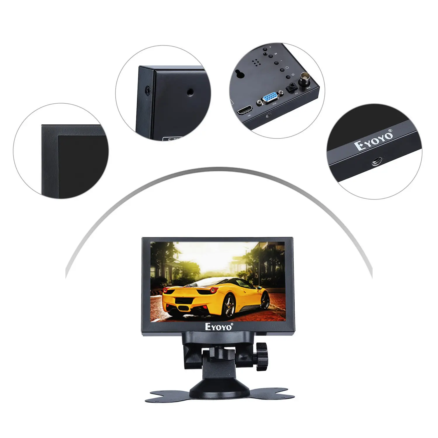 Eyoyo дюймов 5 мини HDMI монитор 800x480 заднего вида TFT ЖК дисплей цветной экран с