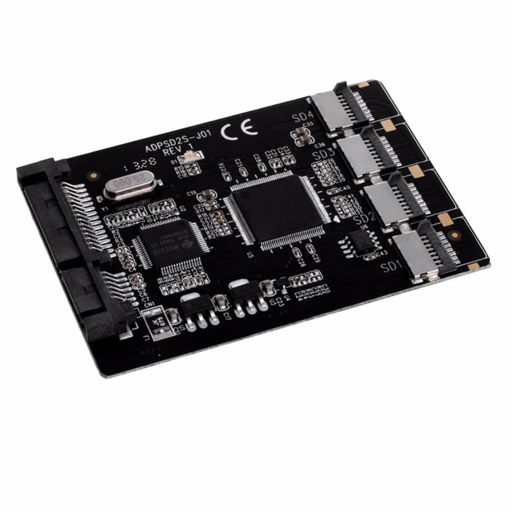 

4 Micro SD/TF Card to SATA 22pin Adapter RAID Quad TF Card to SATA 2.5 Converter