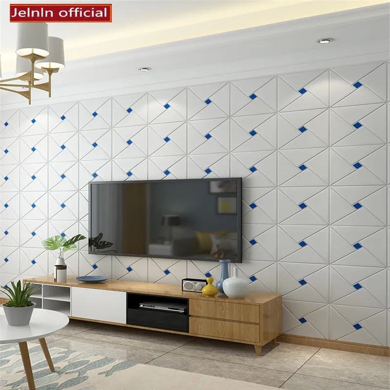 

3d diamond mosaic pattern foam wall stickers bedroom kids room ceiling waterproof moisture-proof wall soft PE bag wallpaper