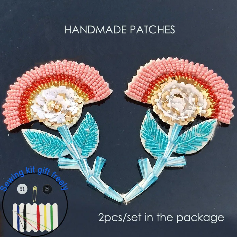 beaded flowers patches for clothes 1